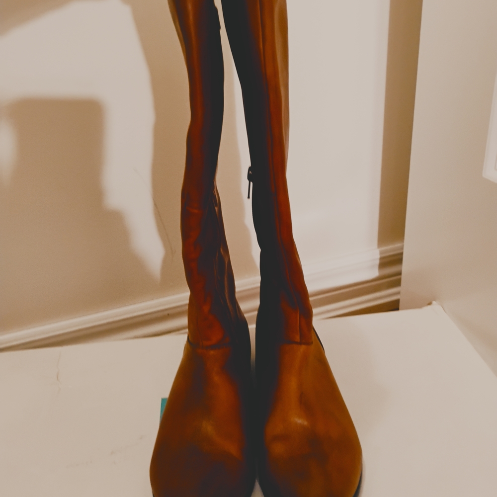 ALDO Tall Brown Leather Riding Boots